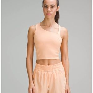 NWT Lululemon Everlux Asymmetrical Tennis Tank Top Summer Glow Size 12